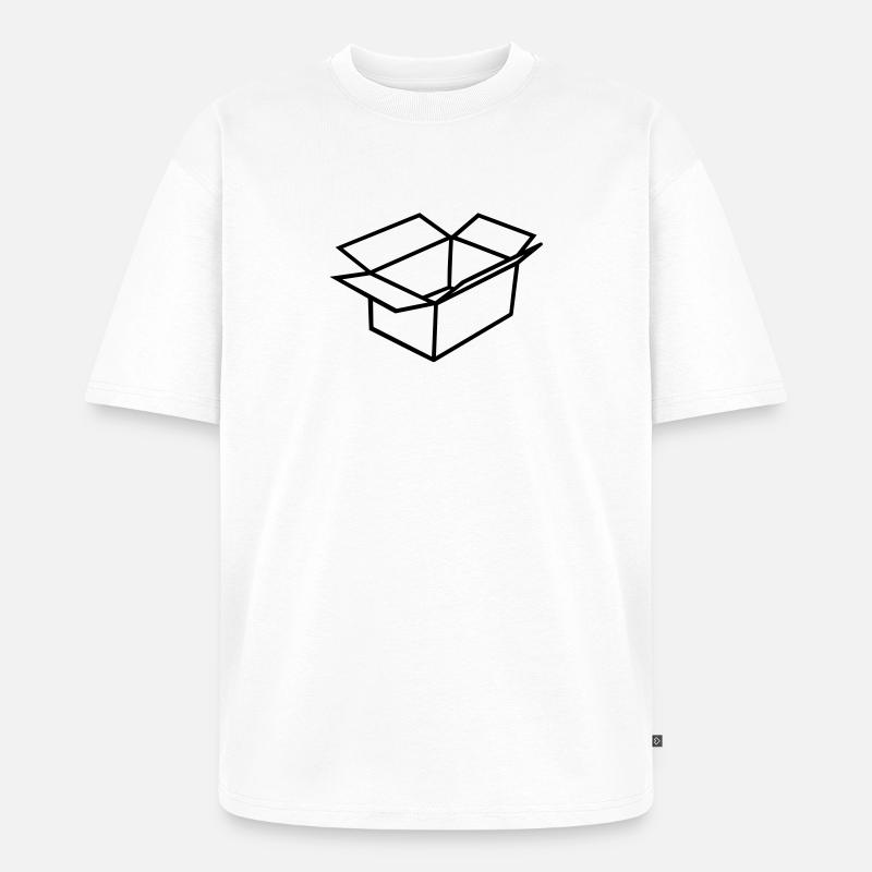 Karton - Unisex Premium Oversized Bio T-Shirt - Weiß