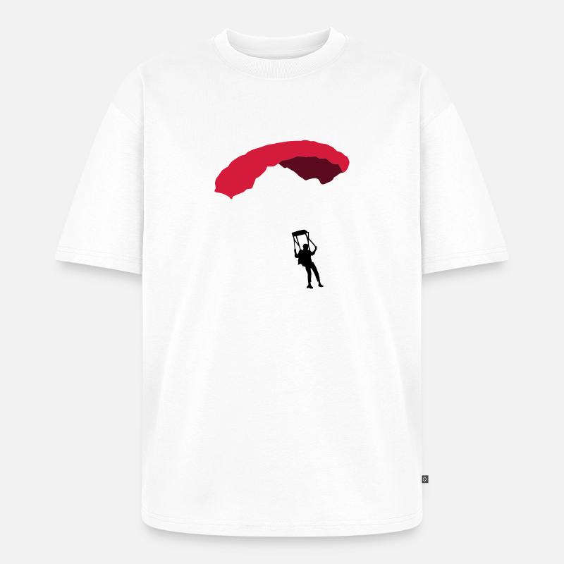 fallschirm_3c - Unisex Premium Oversized Bio T-Shirt - Weiß