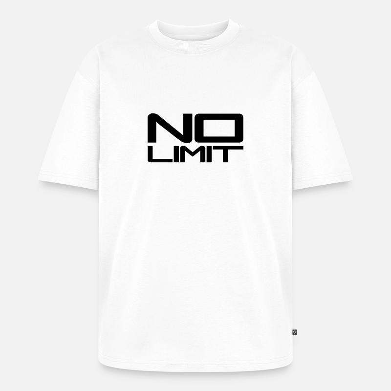 No Limit Design - Unisex Premium Oversized Bio T-Shirt - Weiß