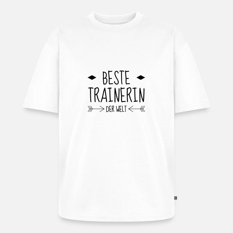 Coach / Coaching / Trainer / Sport - Unisex Premium Oversized Bio T-Shirt - Weiß