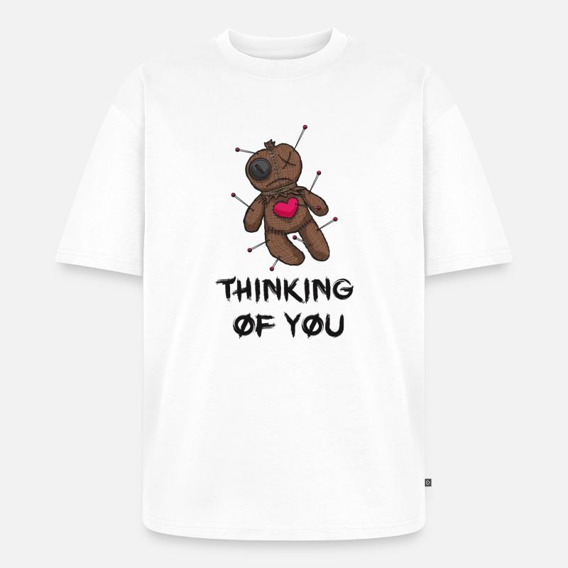 Ich denk an dich - Unisex Premium Oversized Bio T-Shirt - Weiß