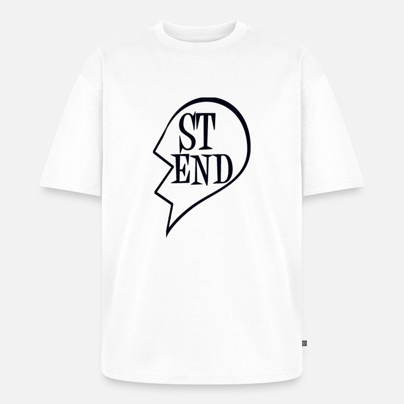 Freundschaft - Unisex Premium Oversized Bio T-Shirt - Weiß