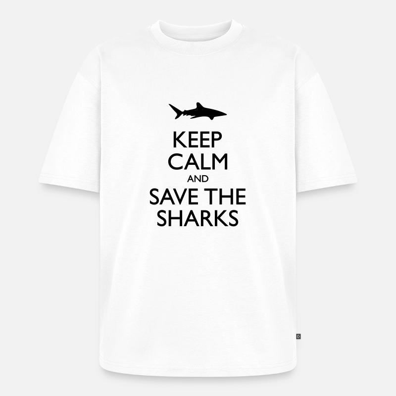 Keep Calm And Save - Unisex Premium Oversized Bio T-Shirt - Weiß
