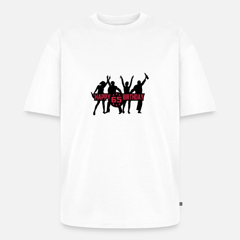 65 - Unisex Premium Oversized Bio T-Shirt - Weiß
