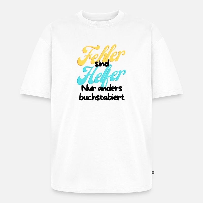 Error Helper Gradient Script - Unisex Premium Oversized Organic T-Shirt - white