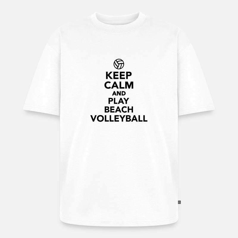 Beachvolleyball - Unisex Premium Oversized Bio T-Shirt - Weiß