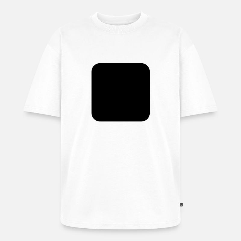 Quadrat grau gefüllt rund - T-shirt Premium bio oversize Unisexe - blanc