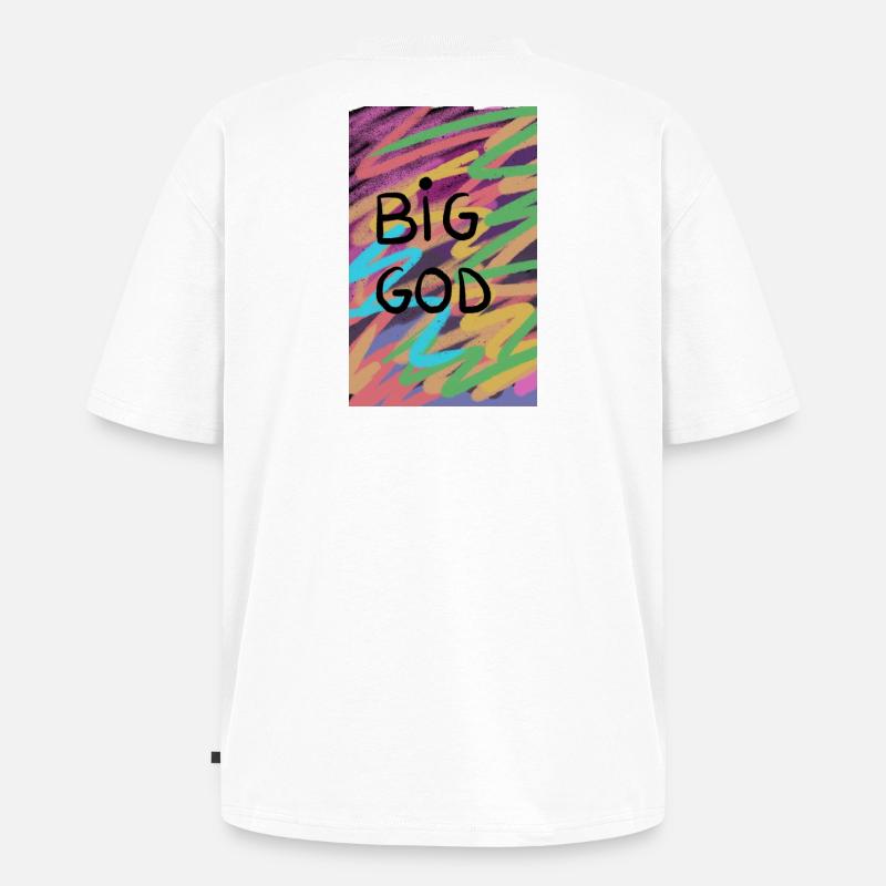 Big God Retro - T-shirt Premium bio oversize Unisexe - blanc