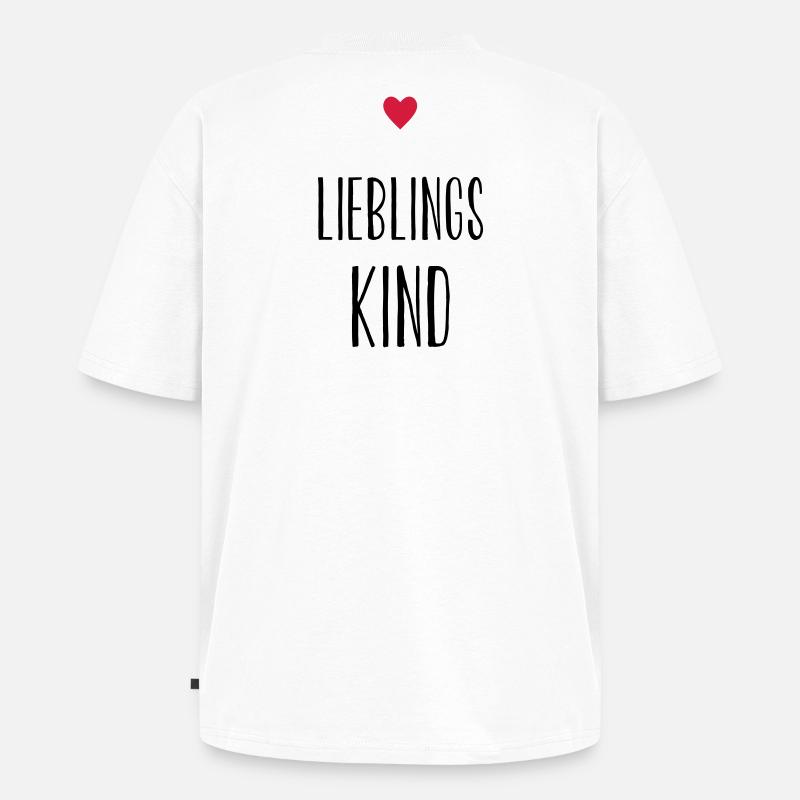 Kind Lieblingskind Herz Geschenk Geschenkidee - Unisex Premium Oversized Bio T-Shirt - Weiß