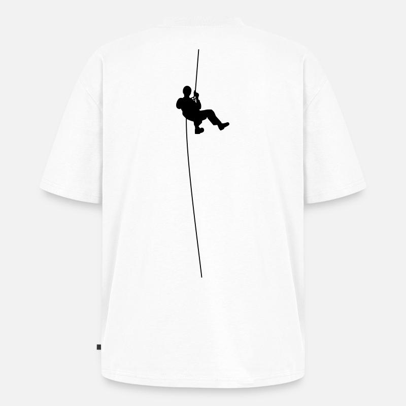 Industrie Kletterer - Unisex Premium Oversized Bio T-Shirt - Weiß