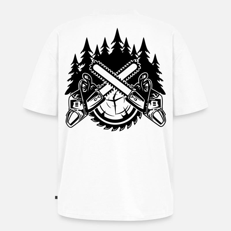 Chainsaws - Unisex Premium Oversized Organic T-Shirt - white