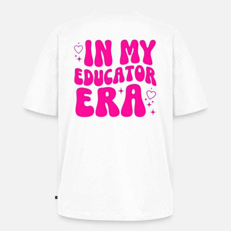 Educator Profession Training Pedagogy Gift - Unisex Premium Oversized Organic T-Shirt - white