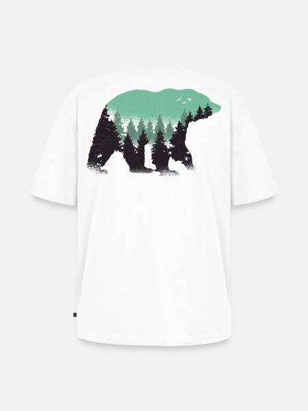 Bear Forest Nature - Unisex Premium Oversized Organic T-Shirt - white