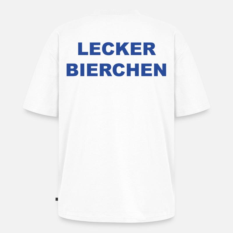 Lecker Bierchen T-Shirt - Unisex Premium Oversized Bio T-Shirt - Weiß