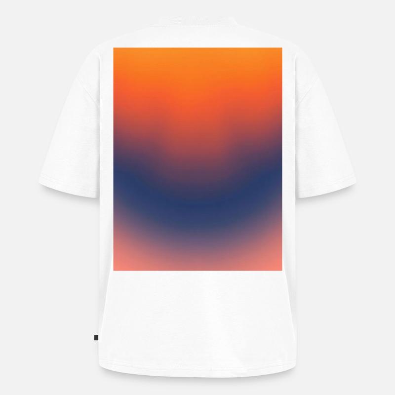 Mitternachts-Glut-Gradient - Unisex Premium Oversized Bio T-Shirt - Weiß
