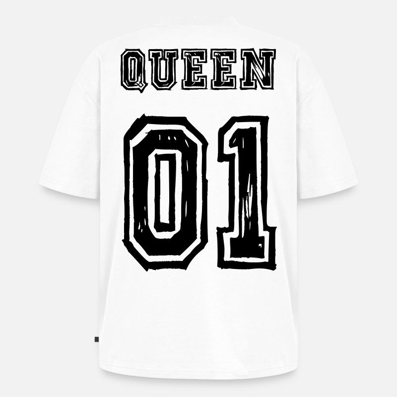 Queen King Partnerlook Love - Unisex Premium Oversized Bio T-Shirt - Weiß