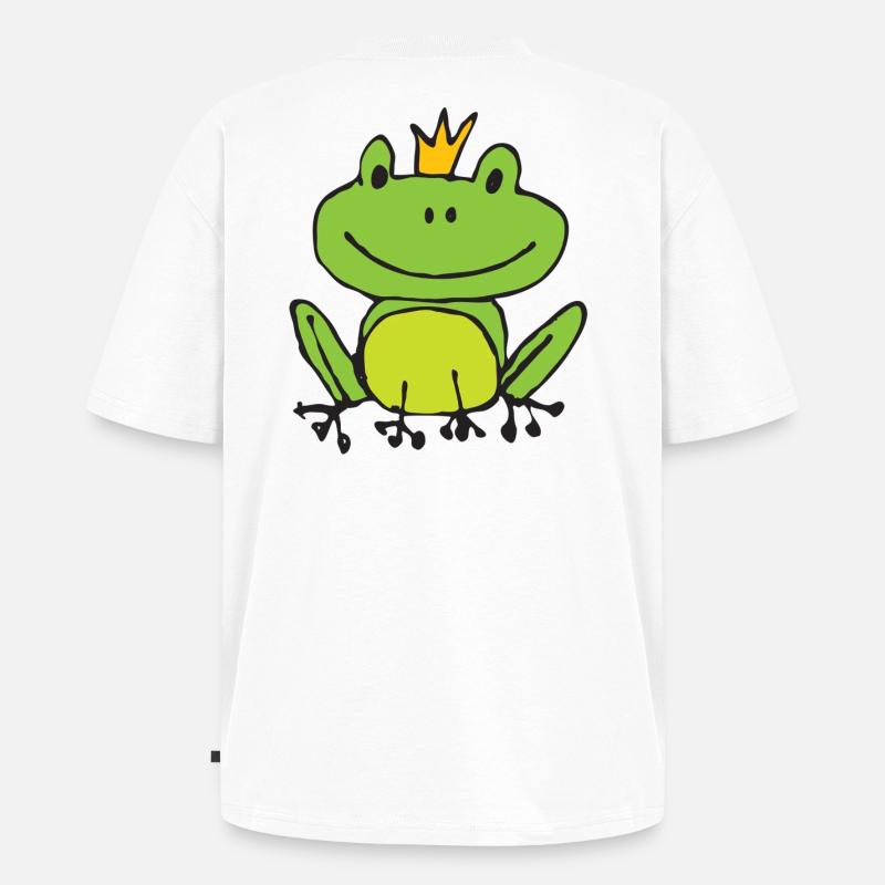 Frosch oder Prinz? - Unisex Premium Oversized Bio T-Shirt - Weiß