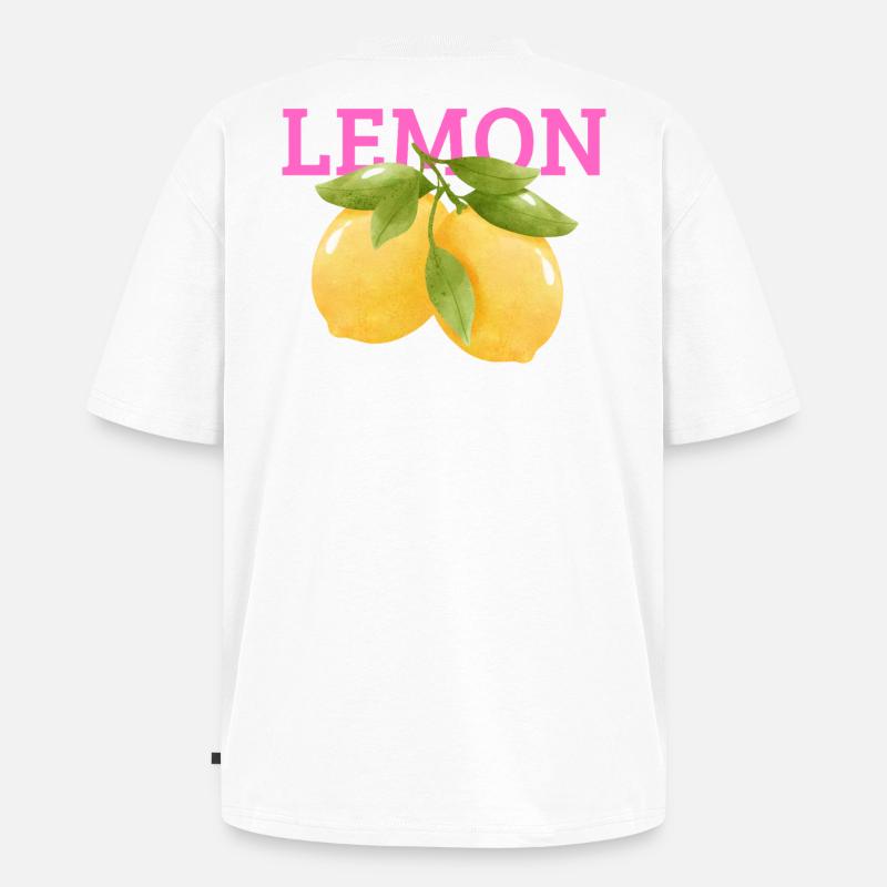 Lemon - Unisex Premium Oversized Bio T-Shirt - Weiß