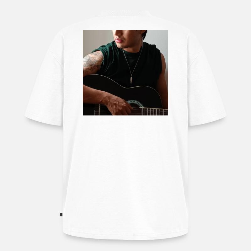 Guitare de soirée studio - T-shirt Premium bio oversize Unisexe - blanc