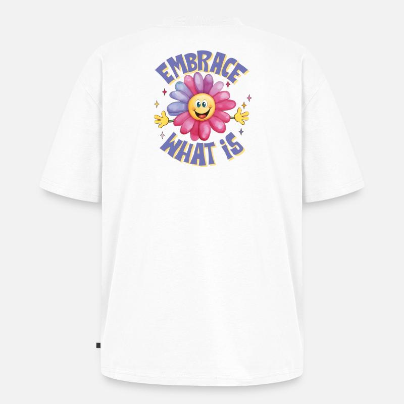 positive Einstellung, Lebensfreude, Lebensfreude - Unisex Premium Oversized Bio T-Shirt - Weiß