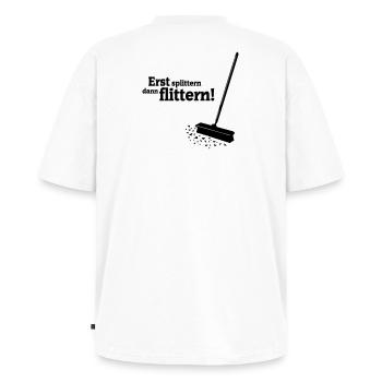 Polterabend - Unisex Premium Oversized Bio T-Shirt - Weiß - Hinten - Thijin (182cm)
