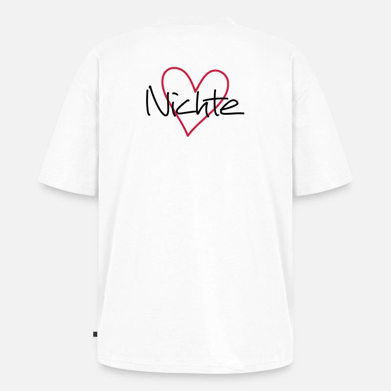 Nichte Herz Geschenk Geschenkidee Partnerlook - Unisex Premium Oversized Bio T-Shirt - Weiß
