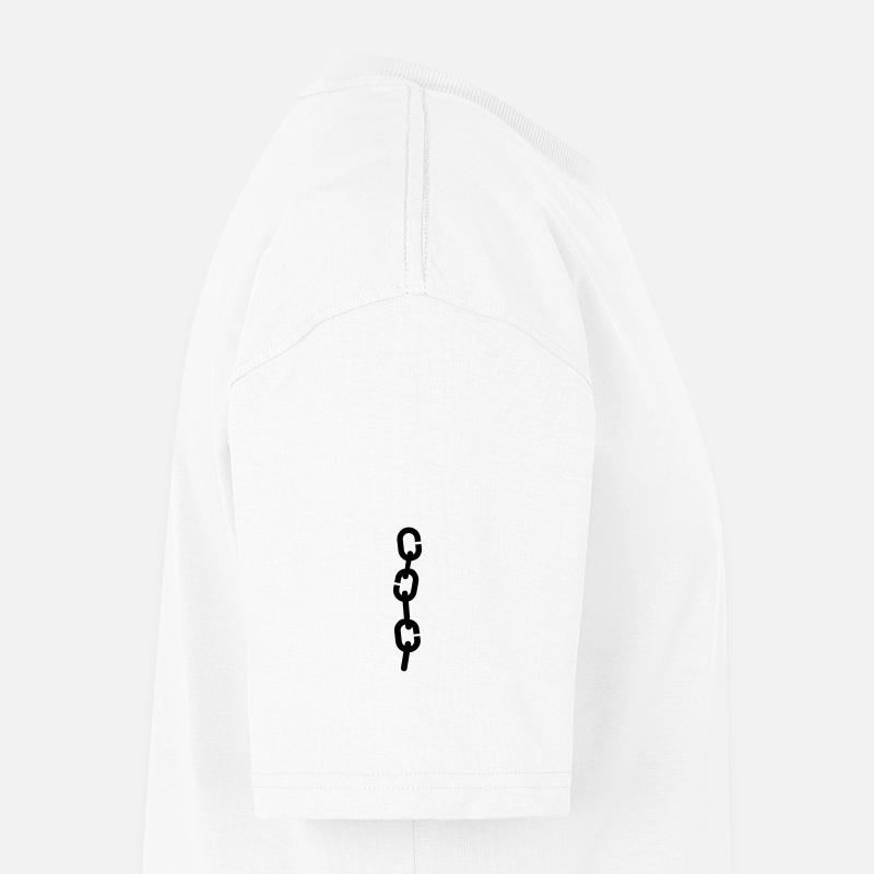 Kette - Unisex Premium Oversized Bio T-Shirt - Weiß