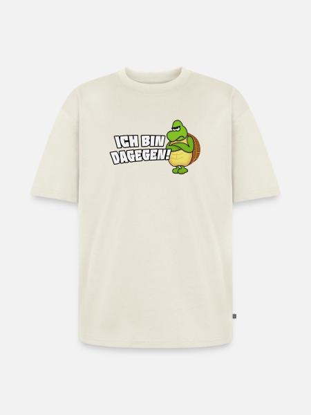 ich bin dagegen - Unisex Premium Oversized Bio T-Shirt - Naturweiß
