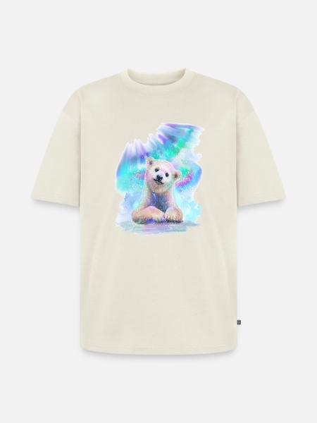 Eisbär - Unisex Premium Oversized Bio T-Shirt - Naturweiß