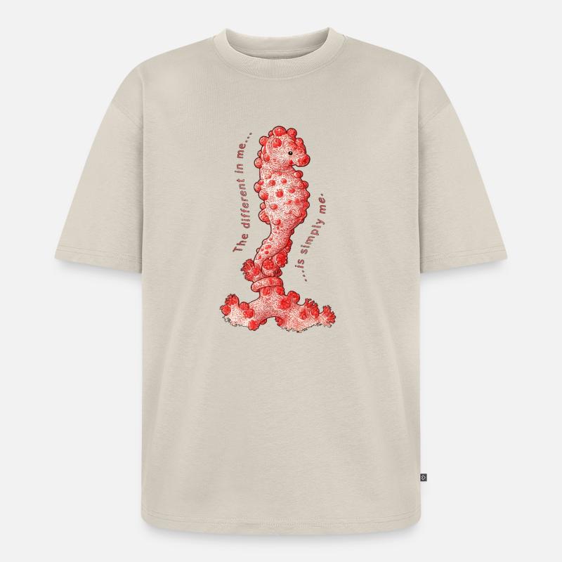 Hippocampe pygmée - Beauté exotique - T-shirt Premium bio oversize Unisexe - beige