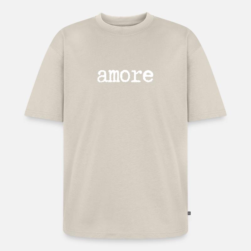 amore - Unisex Premium Oversized Bio T-Shirt - Beige
