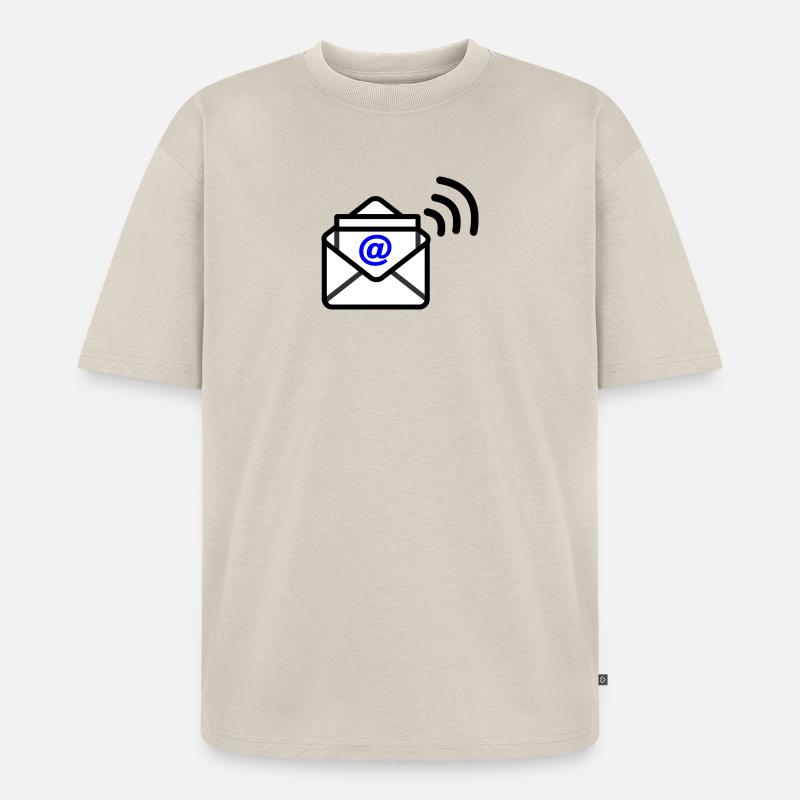 Logo E-Mail - Unisex Premium Oversized Bio T-Shirt - Beige