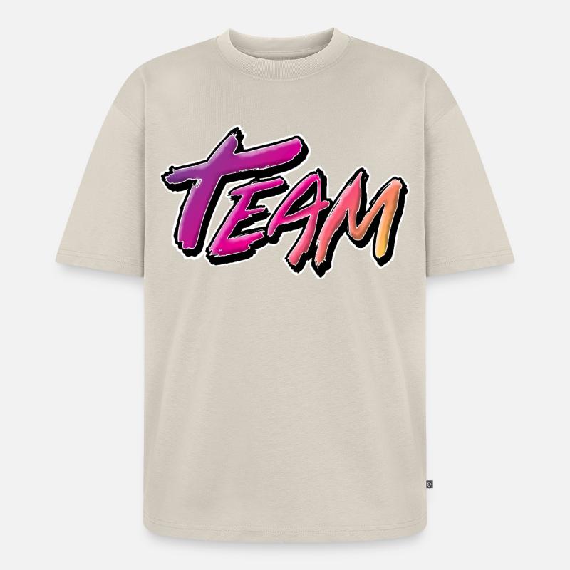 Team - Unisex Premium Oversized Bio T-Shirt - Beige
