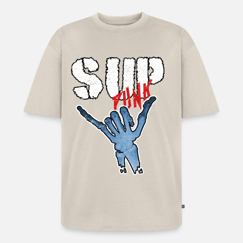 SUP - Unisex Premium Oversized Bio T-Shirt - Beige