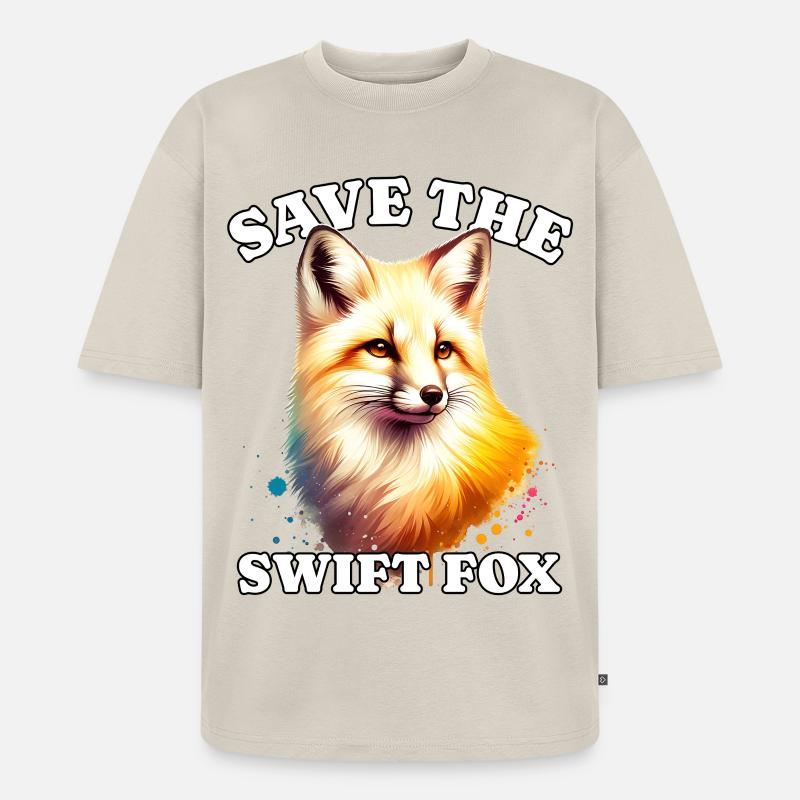 Swiftfuchs Save Swift Fox - Unisex Premium Oversized Bio T-Shirt - Beige