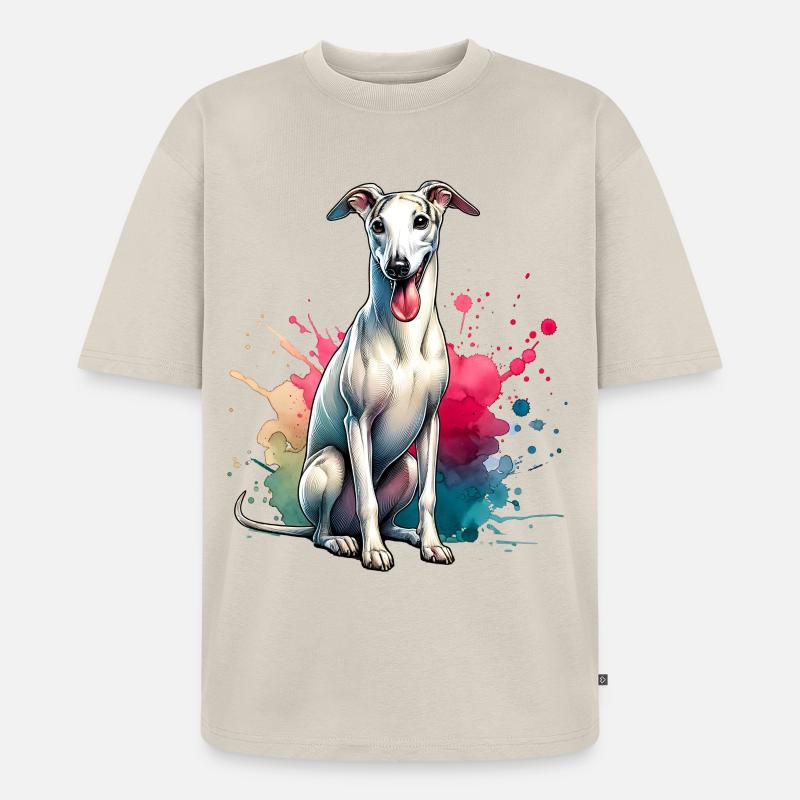 Windhund Geschenk - Unisex Premium Oversized Bio T-Shirt - Beige