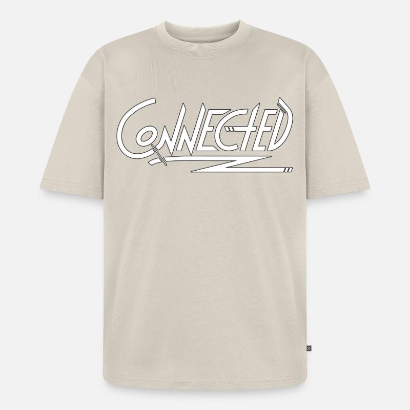 Connected_white_simple - Unisex Premium Oversized Bio T-Shirt - Beige