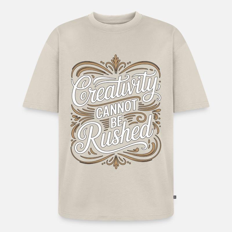 Graphic Designer Creativity Cannot Visual Artist - Unisex Premium Oversized Bio T-Shirt - Beige