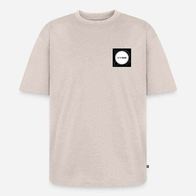 Tech-inspirierte VYBE Grafikdesign - Unisex Premium Oversized Bio T-Shirt - Beige
