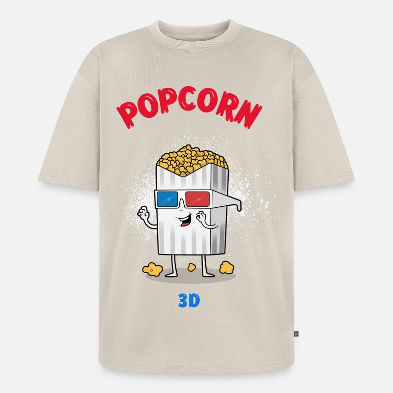 pop corn - Unisex Premium Oversized Organic T-Shirt - beige