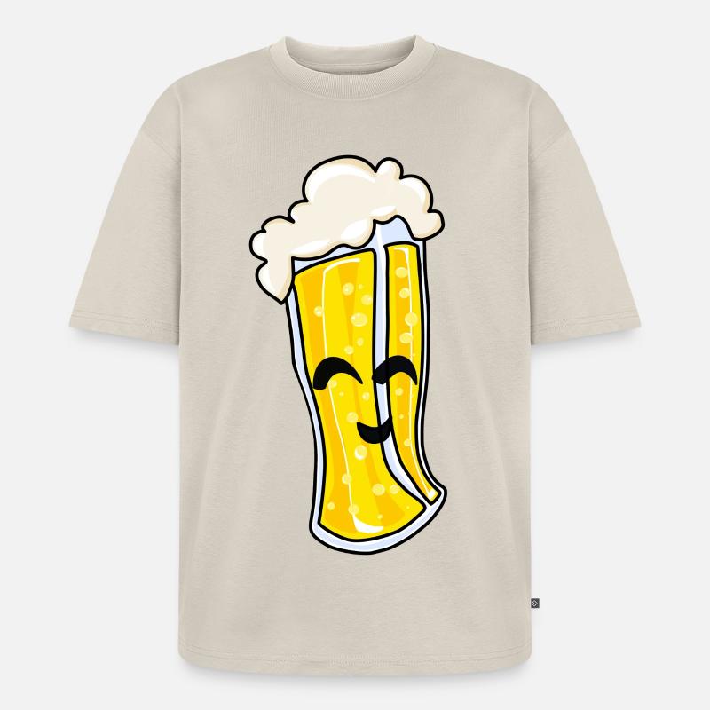 Beer joy - T-shirt Premium bio oversize Unisexe - beige