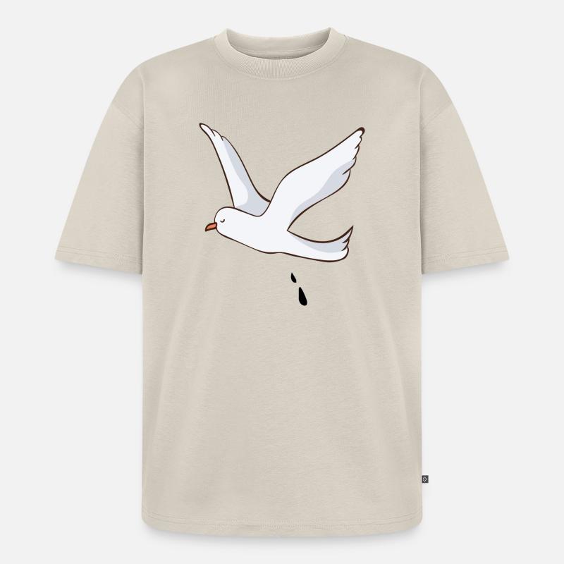 Möwe - Unisex Premium Oversized Bio T-Shirt - Beige
