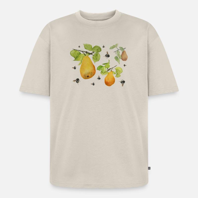 Poires et bourdons - T-shirt Premium bio oversize Unisexe - beige