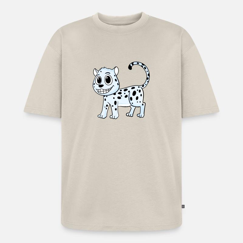 Snow Leopard Leopard - Unisex Premium Oversized Organic T-Shirt - beige