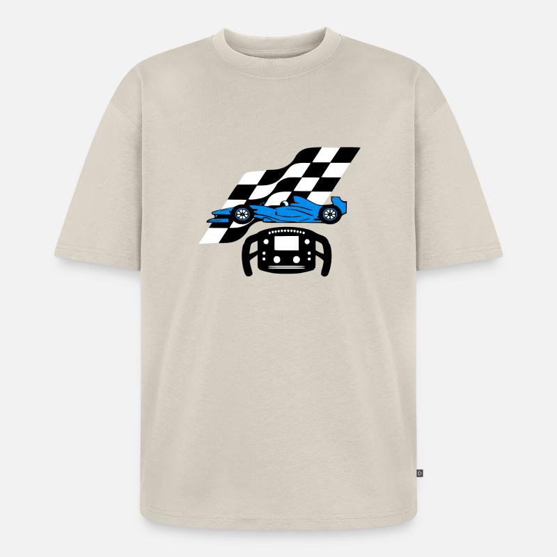 Formule un - Unisex Premium Oversized Bio T-Shirt - Beige