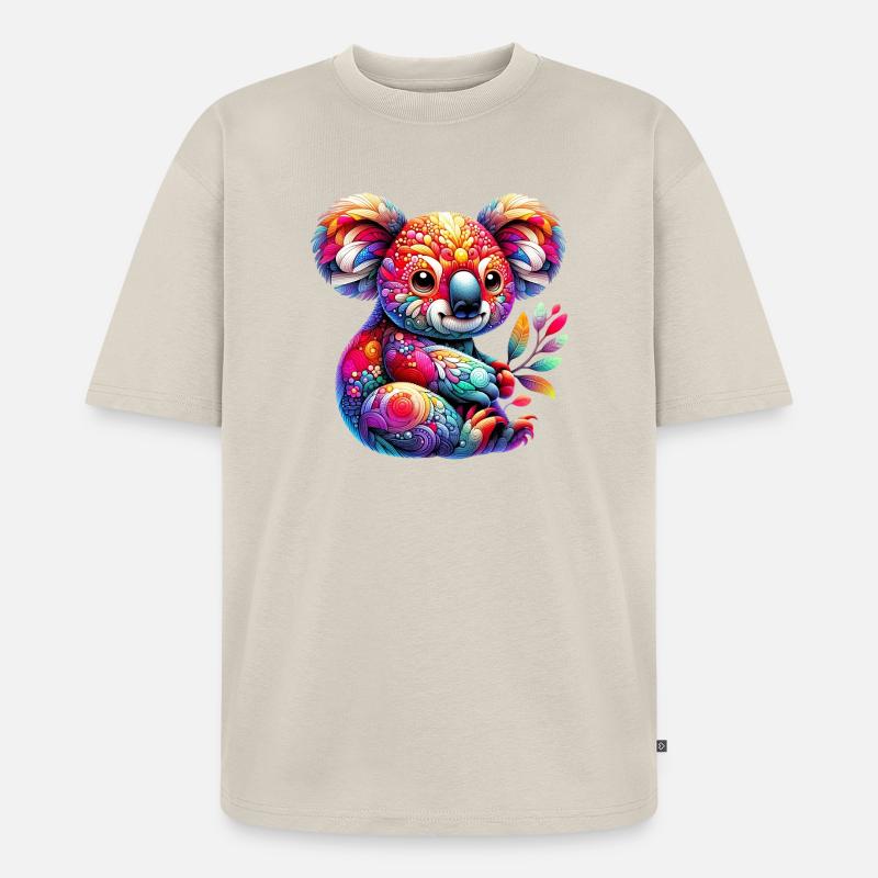 Koala - Unisex Premium Oversized Bio T-Shirt - Beige
