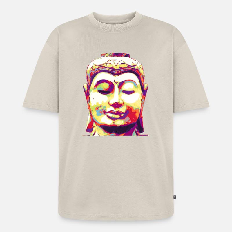 Buddha - Unisex Premium Oversized Bio T-Shirt - Beige