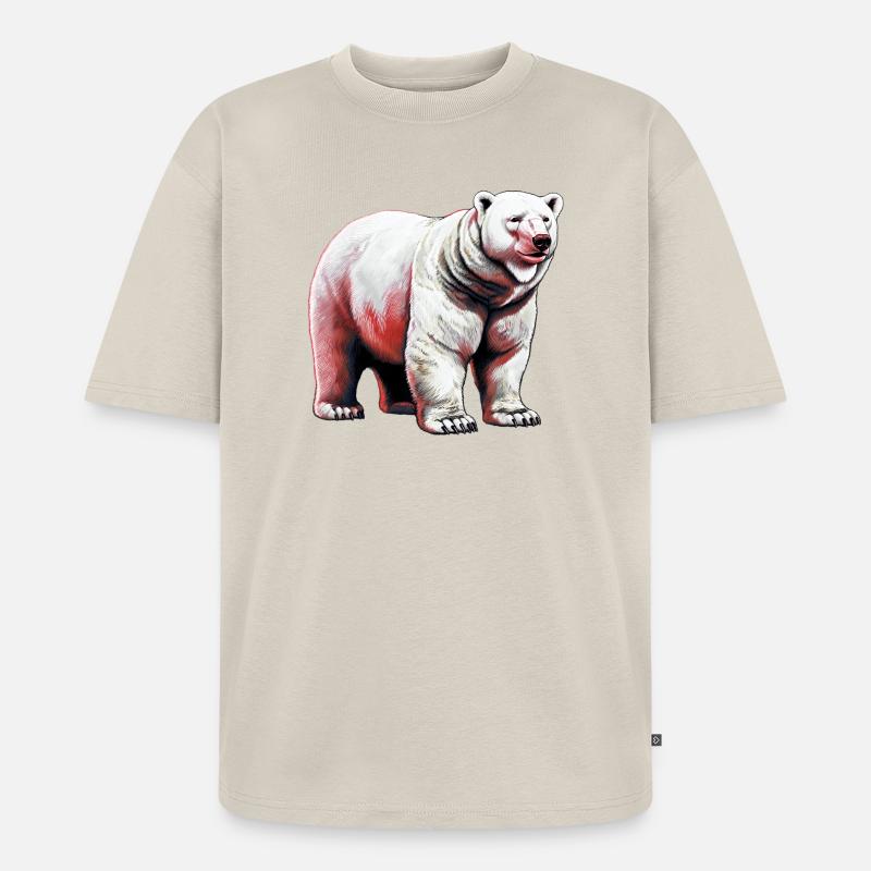 Weißer Eisbär - Unisex Premium Oversized Bio T-Shirt - Beige