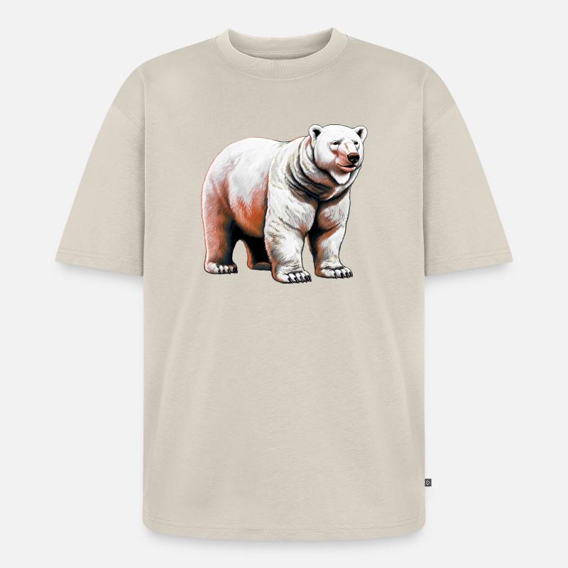 Weißer Eisbär - Unisex Premium Oversized Bio T-Shirt - Beige