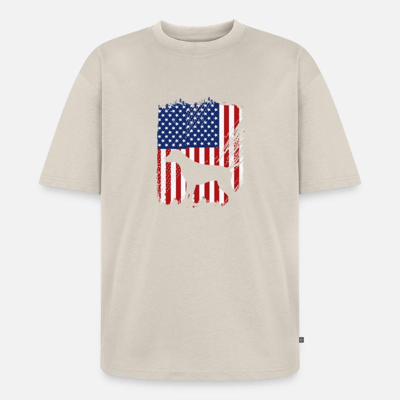 Deutsch Kurzhaar Hund German Pointer - Unisex Premium Oversized Bio T-Shirt - Beige